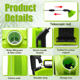 Bourid backpack sprayer large opening with filter for easy refilling
