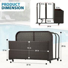 FDW wheeled basket provides flexible storage for large and small items.