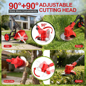 FzzboFlow rotating head 0-90 degrees for tight spaces.