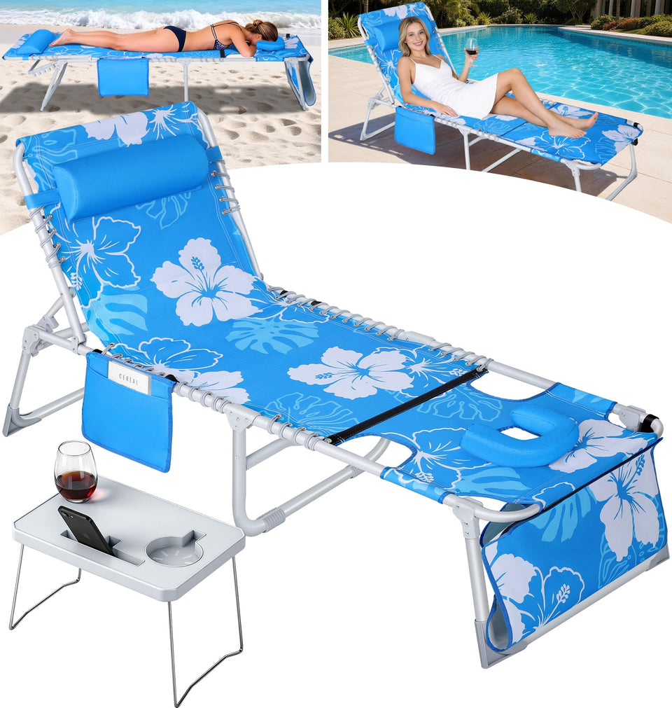 KingSom sun tanning chair with face hole for relaxed sun time