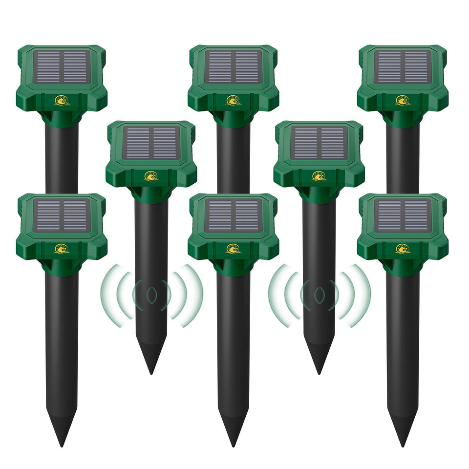 Peepst mole deterrent stake front view deterring burrowing pests in lawns
