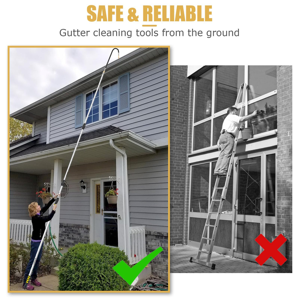 POOPLE connector uses a leak-proof 3/4-inch valve to secure hoses during use.