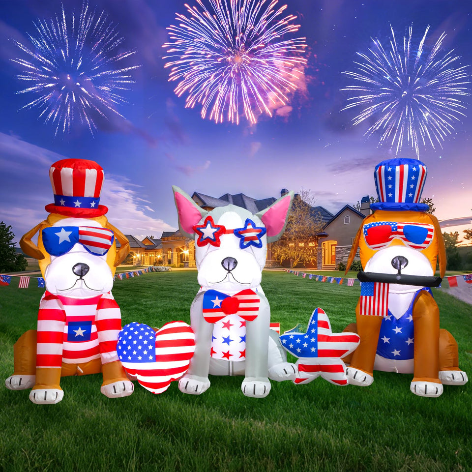Spinosaurus 7ft inflatable full view for standout Independence Day display