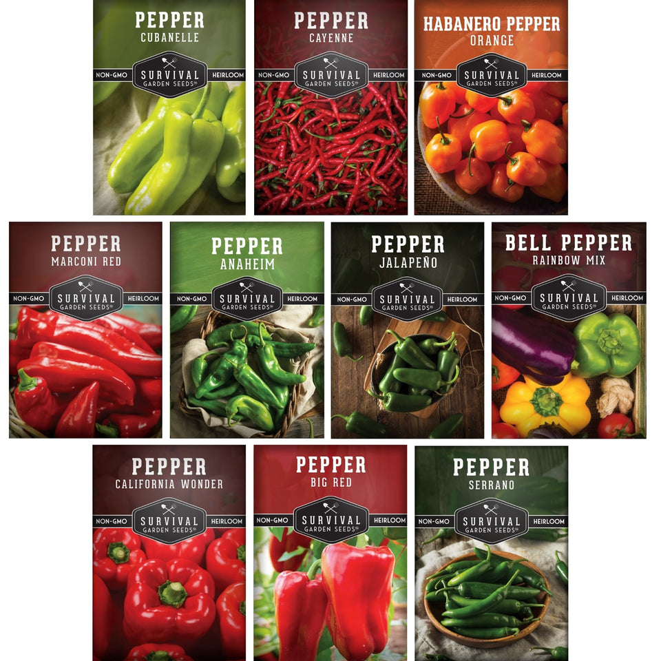 SURVIVAL GARDEN SEEDS jalapeño pepper seeds for a spicy home harvest