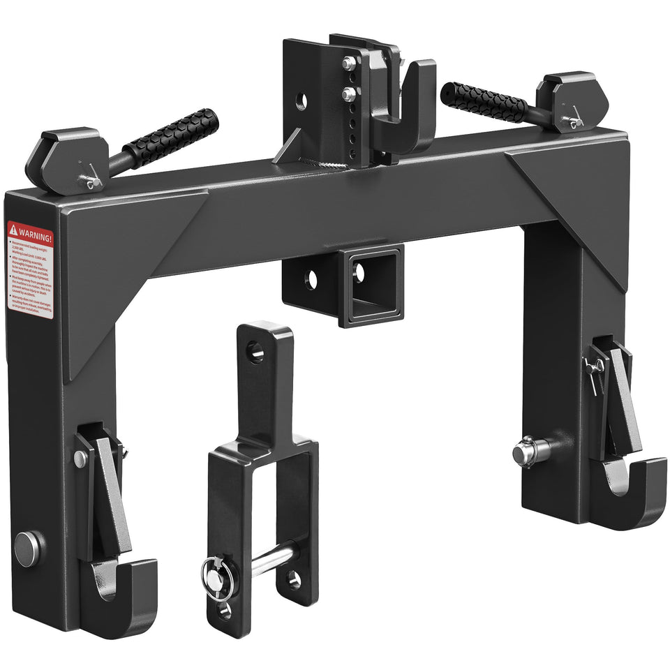 YITAMOTOR 3 point quick hitch with upgrade adapter in view, highlighting fast implement changes