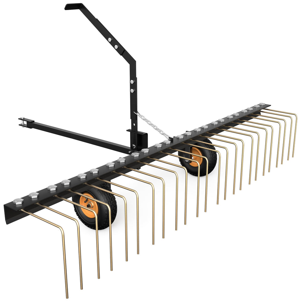 YITAMOTOR 60-inch tow dethatcher covers large lawns efficiently